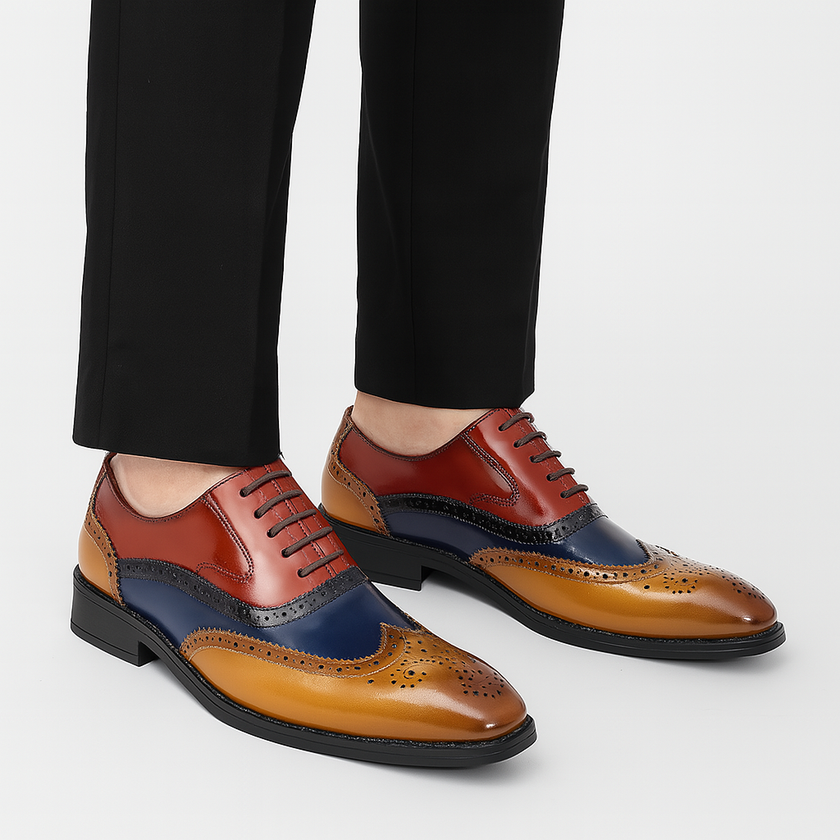 Elegant Footwear | Glossy Wingtip Brogues for Men with Classic Detailing | Refined Style for Formal Occasions 2