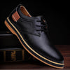 Elegant Footwear | Men's Black Dress Shoes with Textured Surface | Adjustable Fit for Smart Casual Style 0