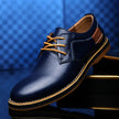 Elegant Footwear | Men's Black Dress Shoes with Textured Surface | Adjustable Fit for Smart Casual Style 2