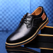 Elegant Footwear | Men's Black Dress Shoes with Textured Surface | Adjustable Fit for Smart Casual Style 3