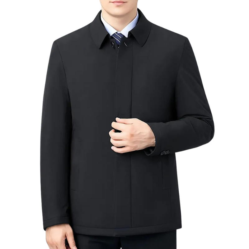 Elegant Men's Coat | Slim Fit Business Overcoat with Lined Interior | Versatile Outerwear for All Occasions 6