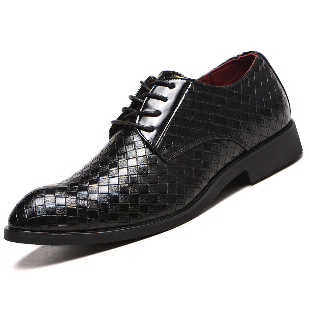 Elegant Men's Dress Shoes | Black Lace-Up Style with Embossed Detailing for Sophisticated Formal Wear 7
