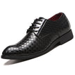 Elegant Men's Dress Shoes | Black Lace-Up Style with Embossed Detailing for Sophisticated Formal Wear 7