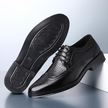 Elegant Wingtip Men's Dress Shoes with Perforated Accents | Stylish Black Formal Footwear for Professional Settings 1