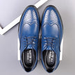 Elegant Wingtip Men's Dress Shoes with Perforated Accents | Stylish Black Formal Footwear for Professional Settings 8