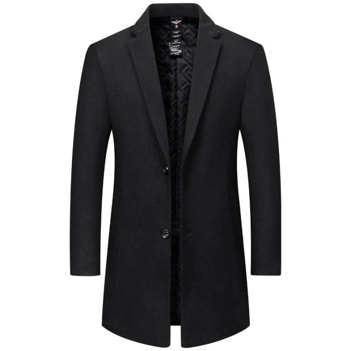 Elegant Winter Coat for Men with Insulated Lining | Extended Length for Warmth and Style 1