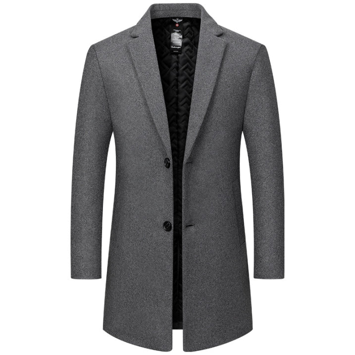 Elegant Winter Coat for Men with Insulated Lining | Extended Length for Warmth and Style 2