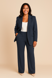 Elegant Women's Suit | Blazer & Wide-Leg Trousers Set with Structured Fit | Professional Attire for Effortless Style 3