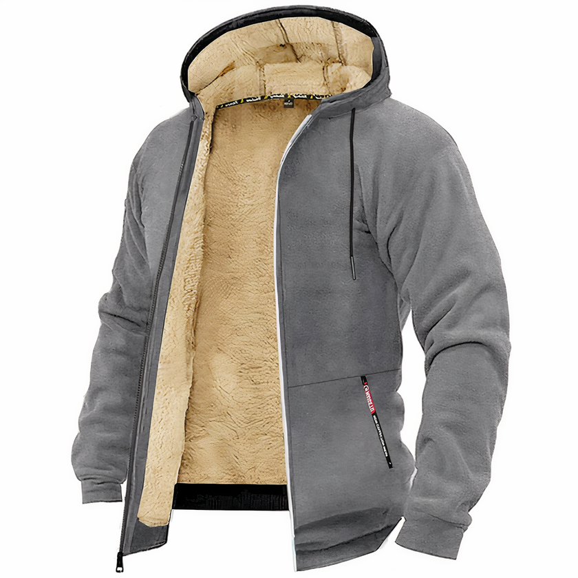 Everyday Essentials | Men's Fleece Jacket with Adjustable Fit | Casual Style for Warmth and Versatility 6