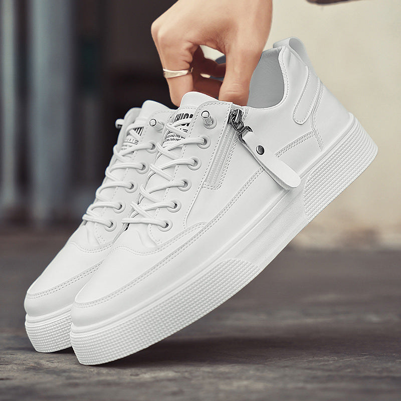 Everyday Style | Lace-Up Low-Top Sneakers with Side Zip for Comfort | Versatile Footwear for Daily Use 5