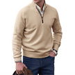Everyday Style | Men's Quarter Zip Sweater with Ribbed Edges | Versatile Layering Option for Comfort 0