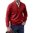 Everyday Style | Men's Quarter Zip Sweater with Ribbed Edges | Versatile Layering Option for Comfort 10