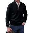 Everyday Style | Men's Quarter Zip Sweater with Ribbed Edges | Versatile Layering Option for Comfort 3