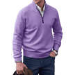 Everyday Style | Men's Quarter Zip Sweater with Ribbed Edges | Versatile Layering Option for Comfort 7