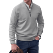 Everyday Style | Men's Quarter Zip Sweater with Ribbed Edges | Versatile Layering Option for Comfort 9