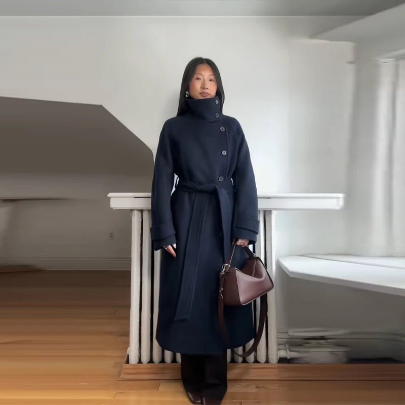 Alyssa | Winter Belted Trench Coat — Warm, Chic Cold-Weather Style