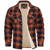 Fleece-Lined Checkered Men's Jacket | Warm Winter Outerwear for Stylish Comfort 0