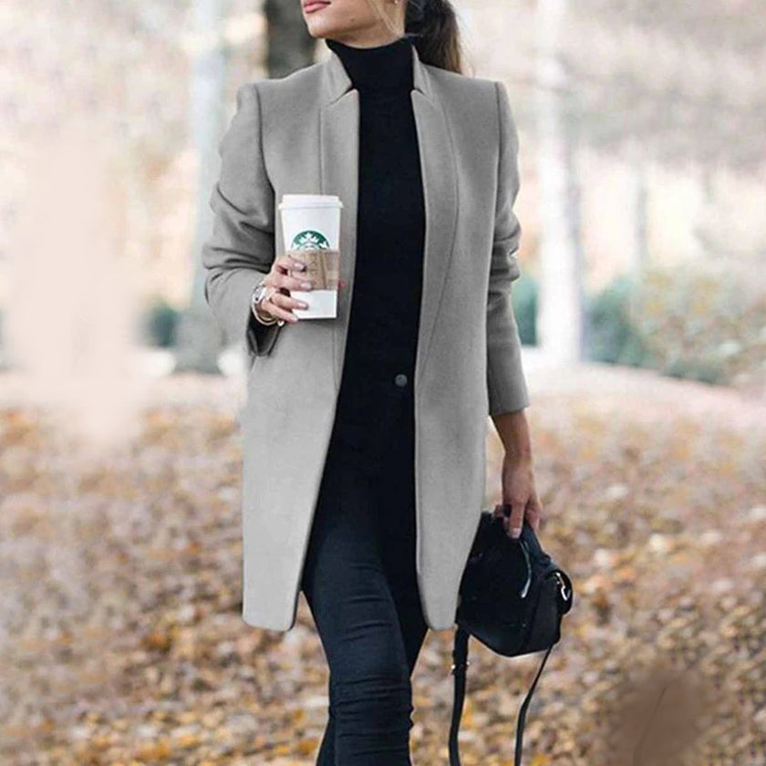 Bella | Classic Tailored Lapel Winter Coat — Timeless Style & Cozy Warmth
