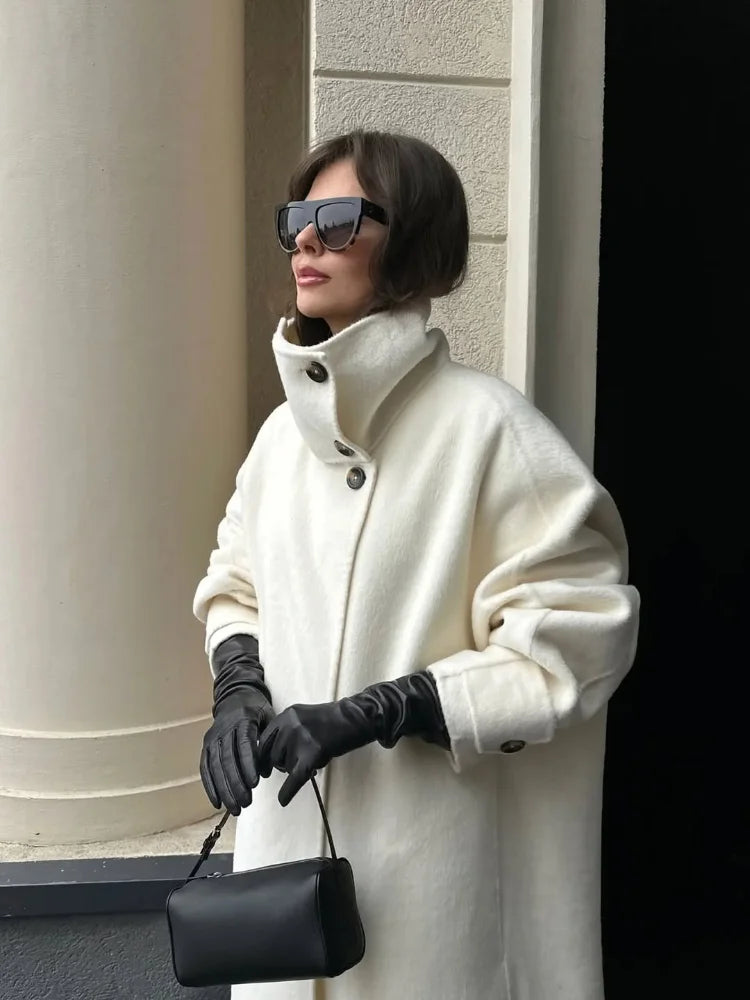 Abigail | Winter Long Button-Up Trench Coat – Timeless Style & Warmth