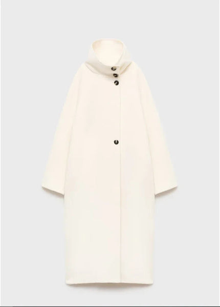 Abigail | Winter Long Button-Up Trench Coat – Timeless Style & Warmth