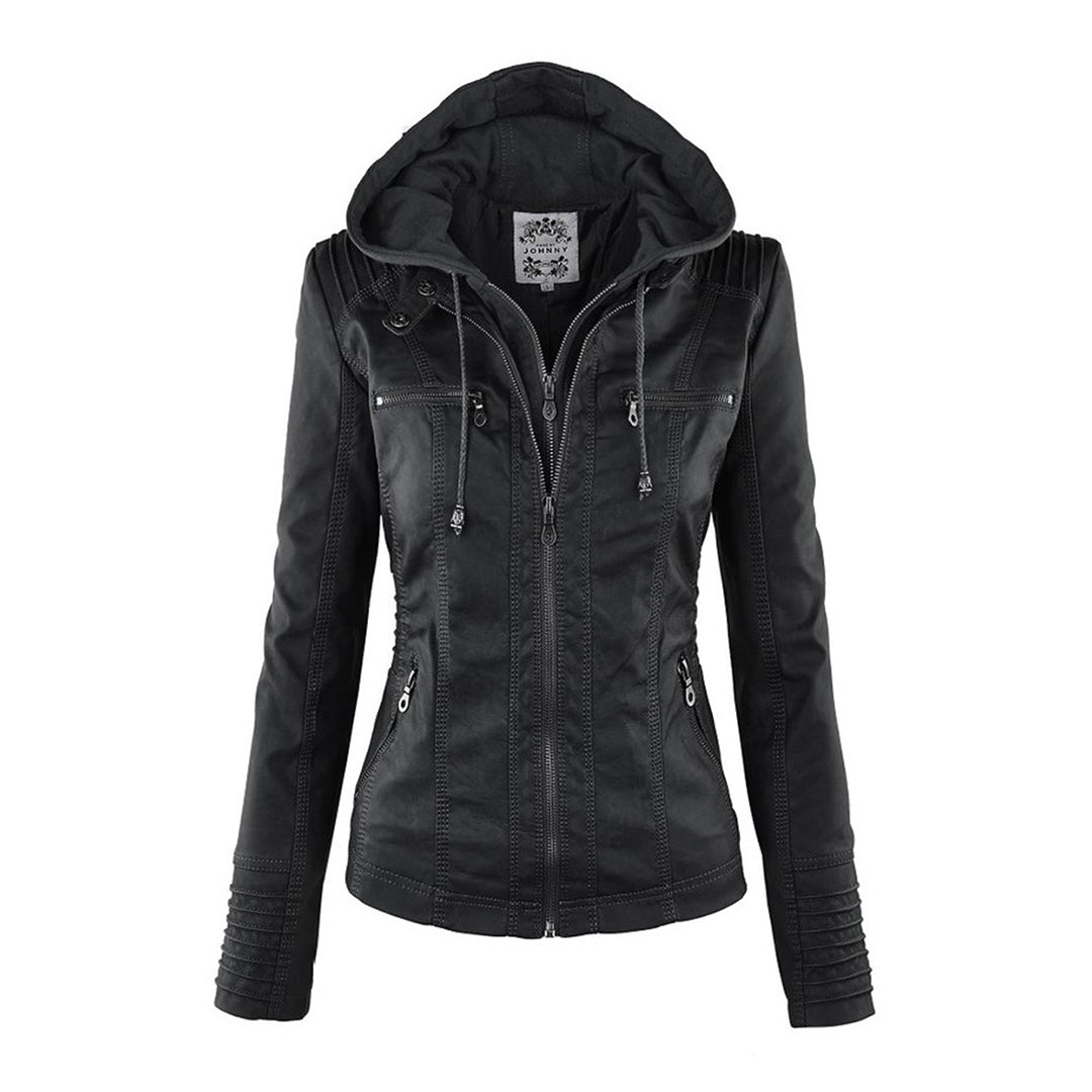 Julia | Hooded Zip-Up Casual Biker Jacket — Edgy Style Meets Everyday Comfort