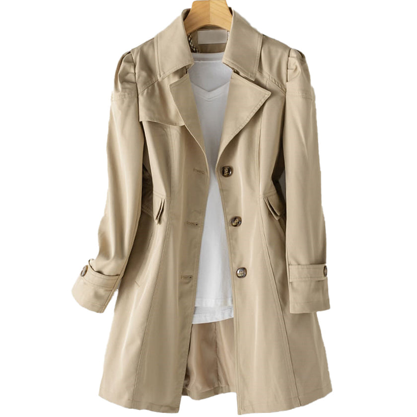 Claire | Classic Double-Breasted Trench Coat - Timeless Elegance