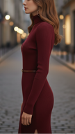 Grace | Elegant Winter Long-Sleeve Midi Dress