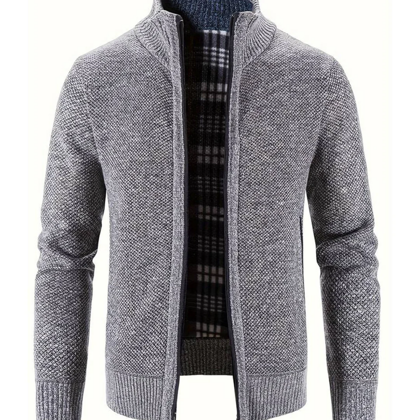 Men's Full Closure Cardigan with Customizable Fit | Versatile Layering Piece for All Seasons 2