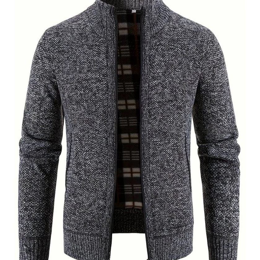 Men's Full Closure Cardigan with Customizable Fit | Versatile Layering Piece for All Seasons 3