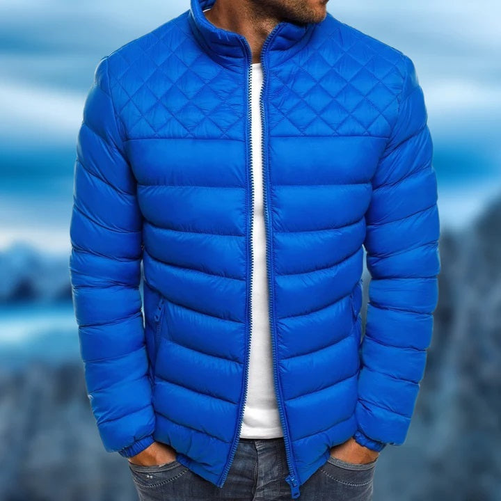 Men's Puffer Jacket with Quilted Design & Full-Length Zip | Warm Winter Coat for Cold Weather 3