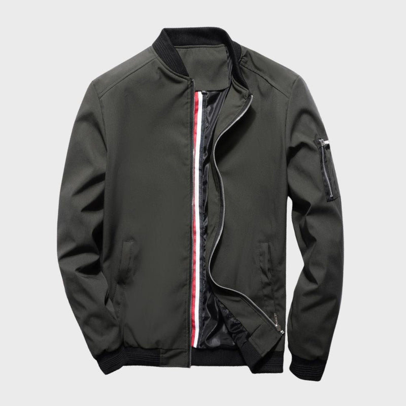 Modern Fit | Men's Bomber Jacket with Zippers & Tailored Cut | Versatile Layer for Year-Round Style 7