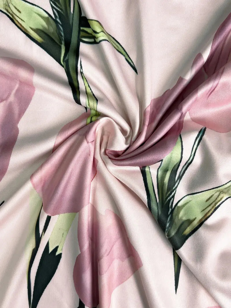 Isabella | Floral-Print Two-Piece Flowy Midi Dress