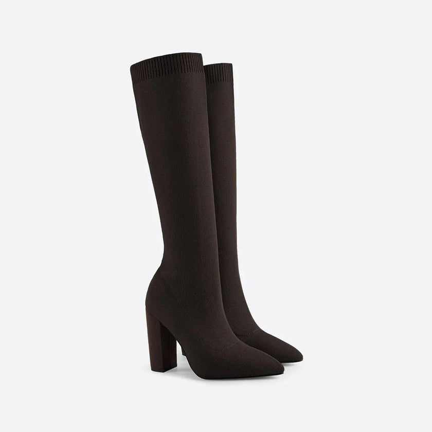 Charlotte | Winter Knee-High Boots with Sleek High Heels