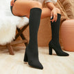 Charlotte | Winter Knee-High Boots with Sleek High Heels