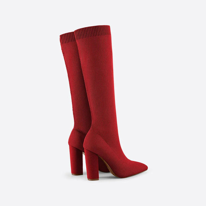 Charlotte | Winter Knee-High Boots with Sleek High Heels