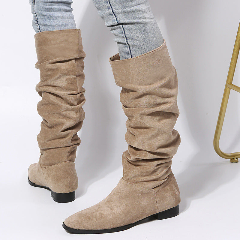 Alice | Slouchy Knee-High Boots with a Stylish Block Heel
