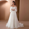 Alice | Elegant Off-Shoulder Long-Sleeve Wedding Dress