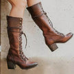 Beatrice | Vintage-Inspired Lace-Up High Heel Boots