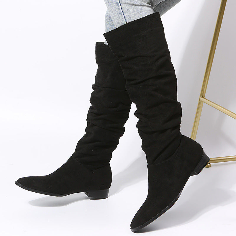 Alice | Slouchy Knee-High Boots with a Stylish Block Heel