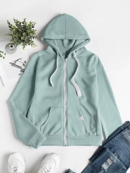 Julia | Winter Zip-Up Hoodie — Cozy, Warm Fleece-Lined Comfort for Cold Days