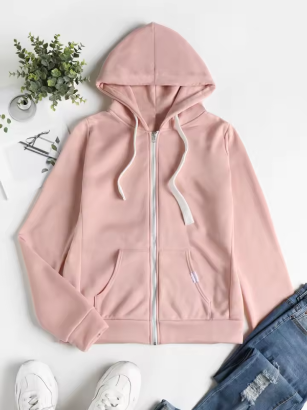 Julia | Winter Zip-Up Hoodie — Cozy, Warm Fleece-Lined Comfort for Cold Days