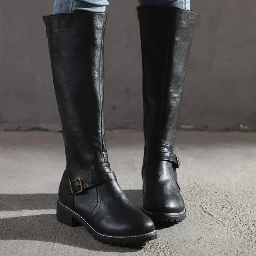 Brooklyn | Chic Buckled Knee-High Boots