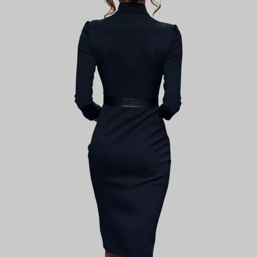 Brooklyn | Elegant Spring V-Neck Wrap Dress - Flattering, Sophisticated Style