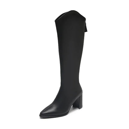 Claire | Knee-High Heel Boots – Sleek, Statement-Making Style
