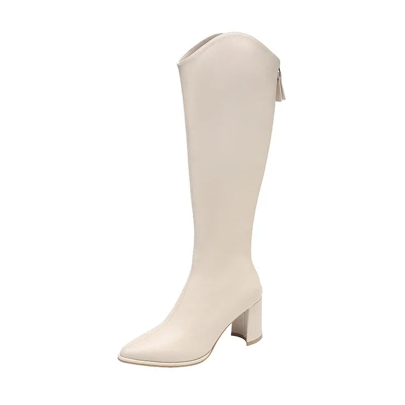 Claire | Knee-High Heel Boots – Sleek, Statement-Making Style