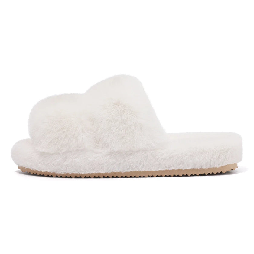 Daisy | Plush Faux-Fur Slide Slippers — Cozy Indoor Comfort for Home