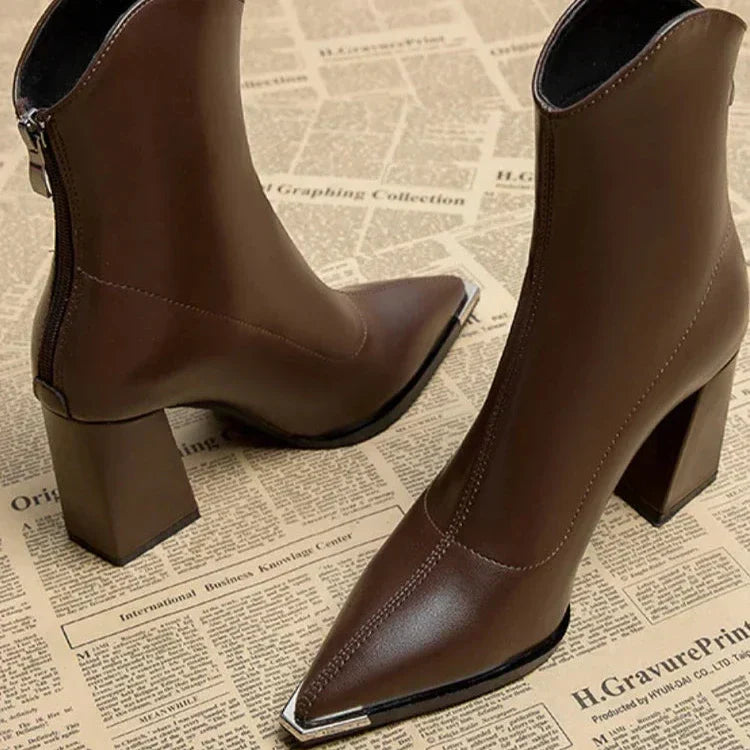 Eleanor | Sophisticated Spring Pointed-Heel Ankle Boots