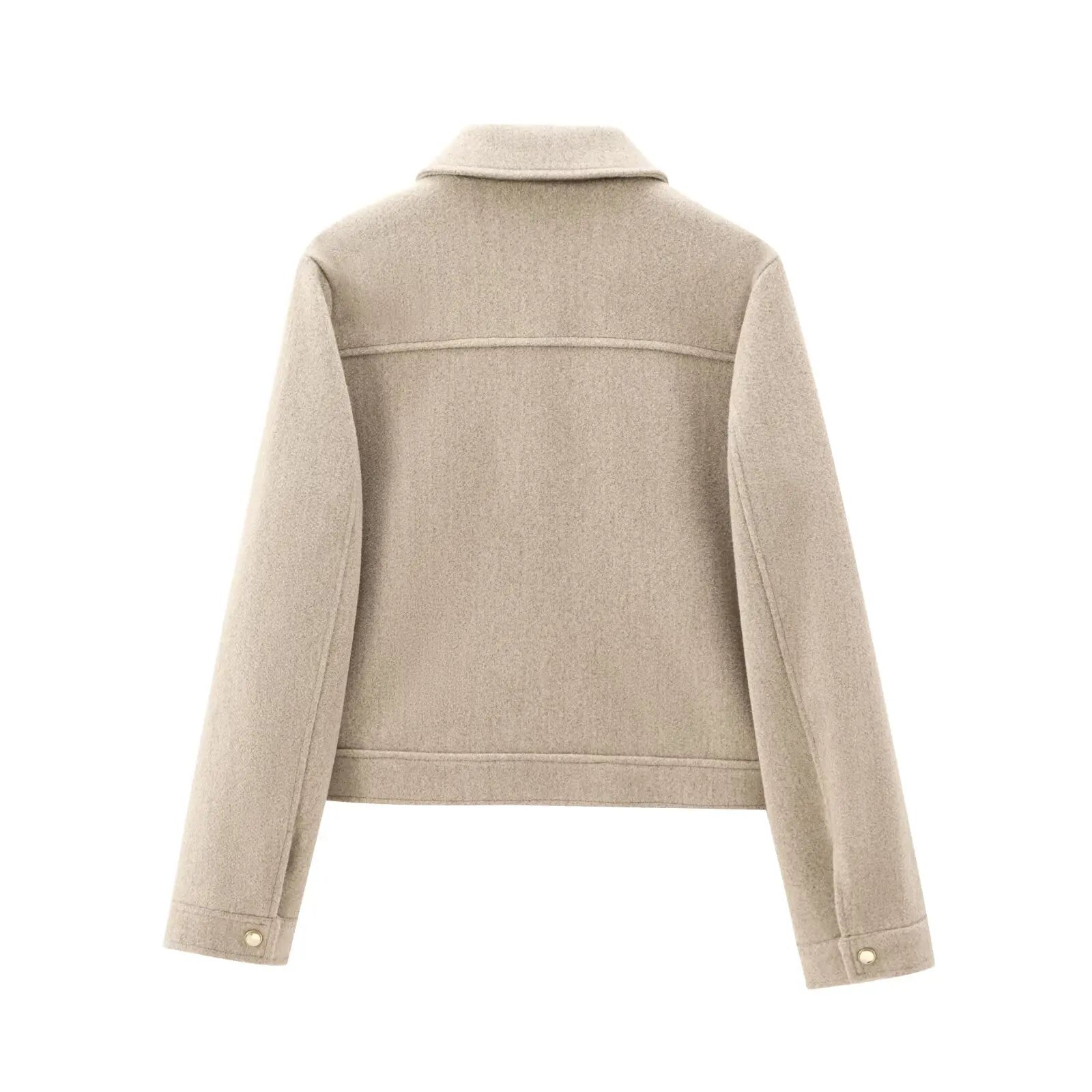 Emily | Zippered Wool Bomber Jacket - Chic & Cozy