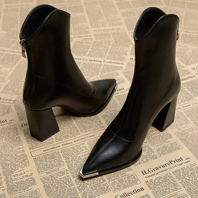 Eleanor | Sophisticated Spring Pointed-Heel Ankle Boots