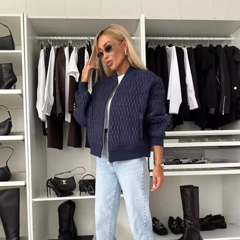 Hazel | Zip-Front Quilted Jacket – Chic, Cozy Outerwear for Everyday Style